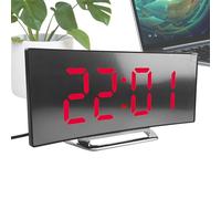 Salyeeluly Réveil Digital pour Chambre À Coucher - Réveil Digital LED pour Chambre,Écran Courbé Silencieux Multifonction pour Bureau Cuisine Étudiants Séniors Garage