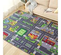 Salyeeluly Tapis Circuit Voiture pour Enfant | Tapis De Jeu Chambre Enfant | Tapiss Piste De Voiture Circuit pour Garçon Et Fille | Antidérapant Plan De Ville Tapiss D'activité Bébé, 80X120cm