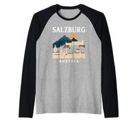 Salzbourg Autriche Retro Alpine Old Town Travel Musique autrichienne Manche Raglan