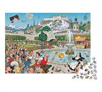 Salzbourg Sound of Music Chantons Ensemble Puzzle en Bois Imperméable DIY Puzzles De 1000 Pièces pour Adultes Impossible De Décoration pour La Maison