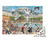 Salzbourg Sound of Music Chantons Ensemble Puzzle en Bois Imperméable DIY Puzzles De 1000 Pièces pour Adultes Cadeaux Impossible Jeux Éducatifs