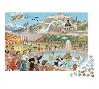 Salzbourg Sound of Music Chantons Ensemble Puzzle en Bois Imperméable DIY Puzzles De 1000 Pièces pour Adultes Cadeaux Coloré Jeux Éducatifs