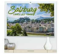 SALZBURG Lovely Old Town (High Quality Premium Wall Calendar 2026 DIN A2 landscape),CALVENDO 12 Month Wall Calendar: Picturesque cityscapes above the rooftops