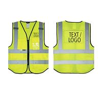 Salzmann Gilet de Sécurité avec Logo Personnalisable - Gilet de Haute Visibilité - Fabriqué avec le Matériau Réfléchissant 3M