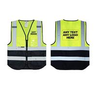 Salzmann Gilet de Sécurité avec Logo Personnalisable | Plusieurs Couleurs | Gilet de Haute Visibilité | Fabriqué avec le Matériau Réfléchissant 3M