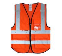 Salzmann Gilet de Sécurité - Gilet réfléchissant de haute visibilité avec plusieurs poches - Fabriqué avec du matériau réfléchissant 3M