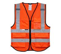 Salzmann Gilet de Sécurité - Gilet réfléchissant de haute visibilité avec plusieurs poches - Fabriqué avec du matériau réfléchissant 3M