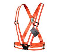 Salzmann Gilet Réfléchissant - Bandes croisées avec Sangles de Haute visibilité Ajustables pour la Course à Pied, Le vélo et la Marche - Fabriqué avec 3M Scotchlite