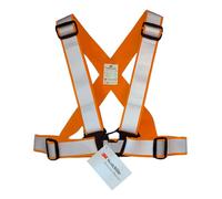 Salzmann Gilet Réfléchissant - Bandes croisées avec Sangles de Haute visibilité Ajustables pour la Course à Pied, Le vélo et la Marche - Fabriqué avec 3M Scotchlite