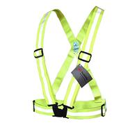 Salzmann Gilet Réfléchissant - Bandes croisées avec Sangles de Haute visibilité Ajustables pour la Course à Pied, Le vélo et la Marche - Fabriqué avec 3M Scotchlite