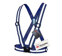 Salzmann Gilet Réfléchissant - Bandes croisées avec Sangles de Haute visibilité Ajustables pour la Course à Pied, Le vélo et la Marche - Fabriqué avec 3M Scotchlite