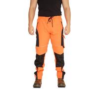 Sam Caan® Pantalon de travail haute visibilité pour homme Softshell Hommes haute visibilité Viz réfléchissant résistant à l'eau Combat Cargo imperméable répulsif coupe-vent sécurité chantier vêtements