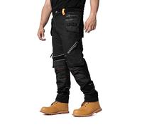 Sam Caan® Pantalon de travail pour homme - Pantalon de travail de sécurité avec poches à holster - Pantalon cargo de travail pour homme, Noir , 30W / 30L