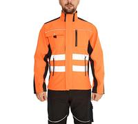 Sam Caan® Veste Softshell Hi Vis Hommes Haute visibilité Viz Réfléchissant Imperméable Manteau de chantier de sécurité Vêtements de travail