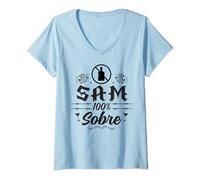 SAM Capitaine de Soirée Sans Alcool Sobriété Apéro Réveillon T-Shirt avec Col en V