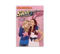 Sam & Cat Poster d'art anti-éclaboussures pour salon et chambre à coucher, convient pour plusieurs scénarios, pas besoin de perforation, facile à installer, convient pour les cadeaux et un usage