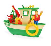 Simba 109251074 - Pompier Sam - Le Bateau De Pêche De Sam Charlie Avec Figurine