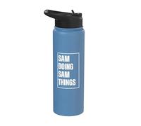 Sam Doing Sam Things - Prénom et anniversaire amusants Stainless Steel Insulated Water Bottle