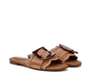 Sam Edelman Bambi Flat Sandal Cuoio Raffia 6.5 Medium