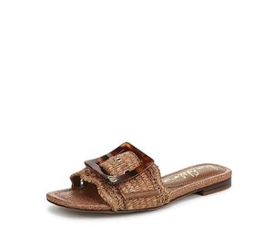 Sam Edelman Bambi Flat Sandal Cuoio Raffia 6.5 Medium