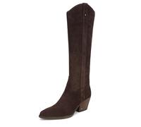 Sam Edelman Femme Wyatt Botte de Western, Café Noir, 37 EU