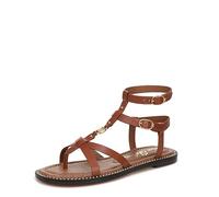 Sam Edelman Flat Strap Sandal for Women - Teeni, Brown Cognac Leather, 39 EU