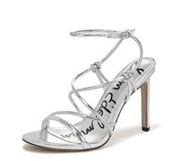 Sam Edelman Sandales à talons Isadora pour femme, Argenté, 38.5 EU