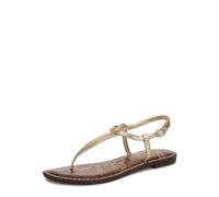Sam Edelman Sandales plates Gigi pour femme, Cuir ambré doré, 39 EU