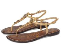 Sam Edelman Sandales plates Gigi pour femme, Pierre en bois de hêtre blanchi, 40 EU