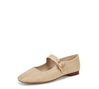 Sam Edelman Women's Michaela Mary Jane Flat, Bleached Beechwood Weave, 8