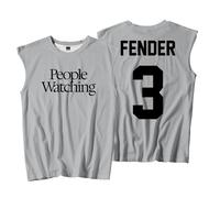 Sam Fender People Watching Merch Débardeur unisexe sans manches pour femme et homme, gris, XXS
