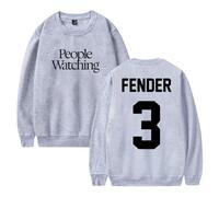 Sam Fender People Watching Merch Logo Crew Manches longues Streetwear Femmes Hommes Pullover Sweatshirts, gris, 3XL