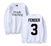 Sam Fender People Watching Merch Logo Crew Manches longues Streetwear Femmes Hommes Pullover Sweatshirts, blanc, M