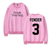 Sam Fender People Watching Merch Logo Crew Manches longues Streetwear Femmes Hommes Pullover Sweatshirts, rose, XXL