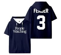 Sam Fender People Watching Merch T-shirt à capuche unisexe à manches courtes pour homme et femme, bleu marine, 4XL