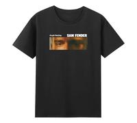 Sam Fender People Watching T-shirt col rond à manches courtes en coton pour femmes et hommes vêtements de rue tendance, Noir , S
