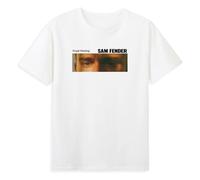 Sam Fender People Watching T-shirt col rond à manches courtes en coton pour femmes et hommes vêtements de rue tendance, blanc, S