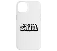 Sam Graffiti Nom personnalisé Noir Blanc Lettrage Coque pour iPhone 14 Plus