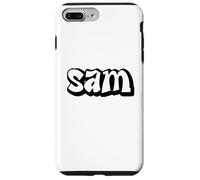 Sam Graffiti Nom personnalisé Noir Blanc Lettrage Coque pour iPhone 7 Plus/8 Plus