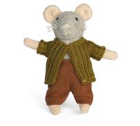 Sam & Julia - Doudou souris Sam le père - L'original de la gamme populaire de livres pour enfants - Taille 1/12 pour maison de poupée standard - Contient : 1 peluche souris 12 cm - Pour enfants de