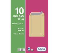Sam K6 Lot de 10 sacs avec bande en silicone