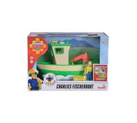 Sam Le Pompier - Coffret Bateau de Peche de Charlie - Avec Grue et Treuil fonctionnels - Figurine, accessoires - Set Jouet + Carte