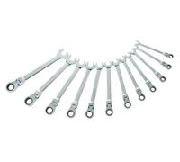 Jeu de 12 clés mixtes à cliquet tête articulée SAM OUTILLAGE