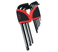 SAM Outillage 67-AR9A Râtelier de 9 clés males coudées longues 6 pans à tête sphérique de 1,5 à 10 mm