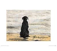 Sam Toft (Black Dog Going Home 30 x 40 cm Toile Imprimée
