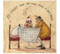 Sam Toft - imprimé "At Least One Of Our Five A Day Doris" PM4477 (40 cm x 40 cm) (Beige/Brun/Blanc)