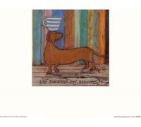 Sam Toft - imprimé "Didone Say Biscuits" PM4924 (30 cm x 30 cm) (Braun/Blau/Weiß)