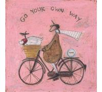 Sam Toft - imprimé "Go Your Own Way" PM7088 (40 cm x 40 cm) (Rose/Brun)
