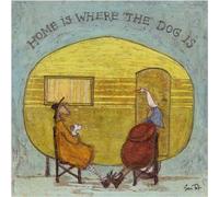 Sam Toft - imprimé "Home Is Where The Dog Is", papier PM8019 (40 cm x 40 cm) (Coloré)
