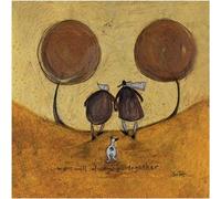 Sam Toft - imprimé "We Will Always Be Together" PM5752 (30 cm x 30 cm) (jaune/marron/blanc)